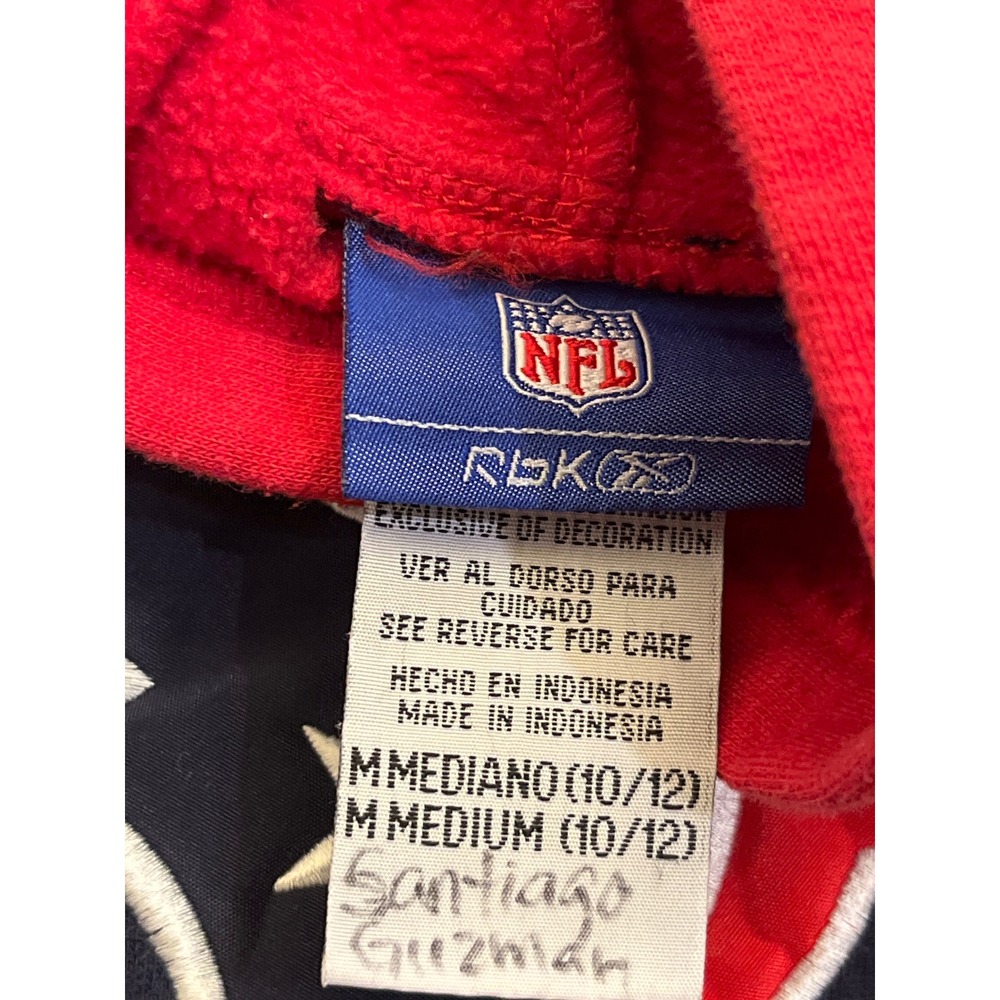 Kids NFL‎ Houston Texans Hoodie Red Navy Blue Pullover Size Medium 10 12 Reebok - Picture 3 of 6